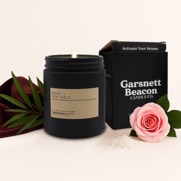 Rose + Sea Salt Luxury Scented Candle | Duo Collection by Garsnett Beacon