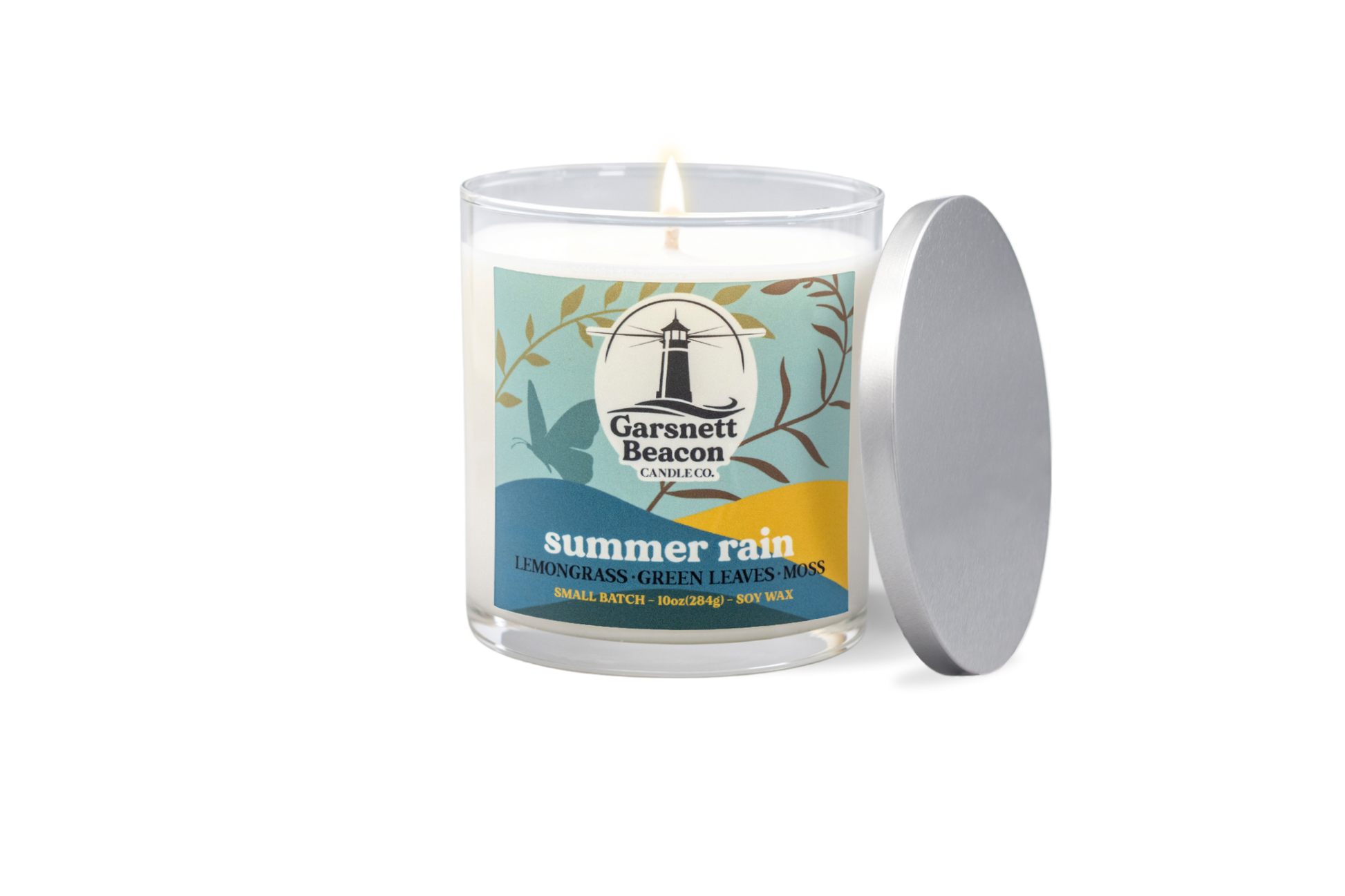 Summer Rain Candle - Rain Water, Greenery, Fresh Cut Grass Scent