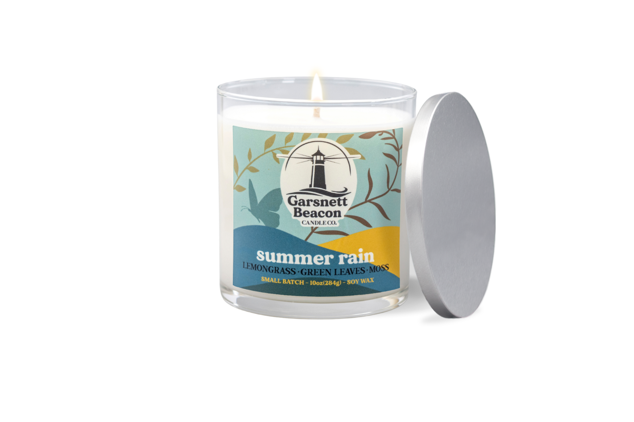 Summer Rain Candle - Rain Water, Greenery, Fresh Cut Grass Scent