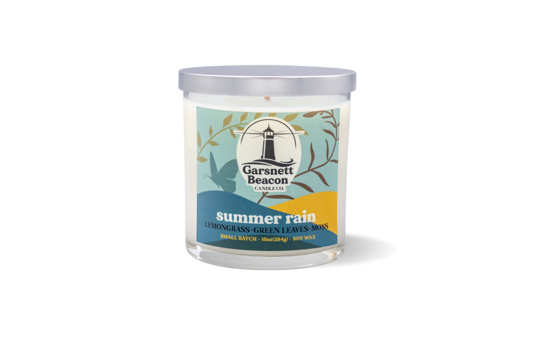 Summer Rain Candle - Rain Water, Greenery, Fresh Cut Grass Scent