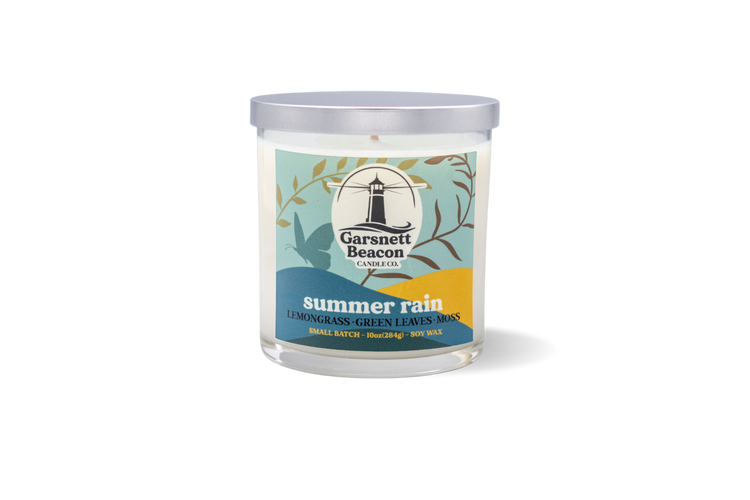 Summer Rain Candle - Rain Water, Greenery, Fresh Cut Grass Scent