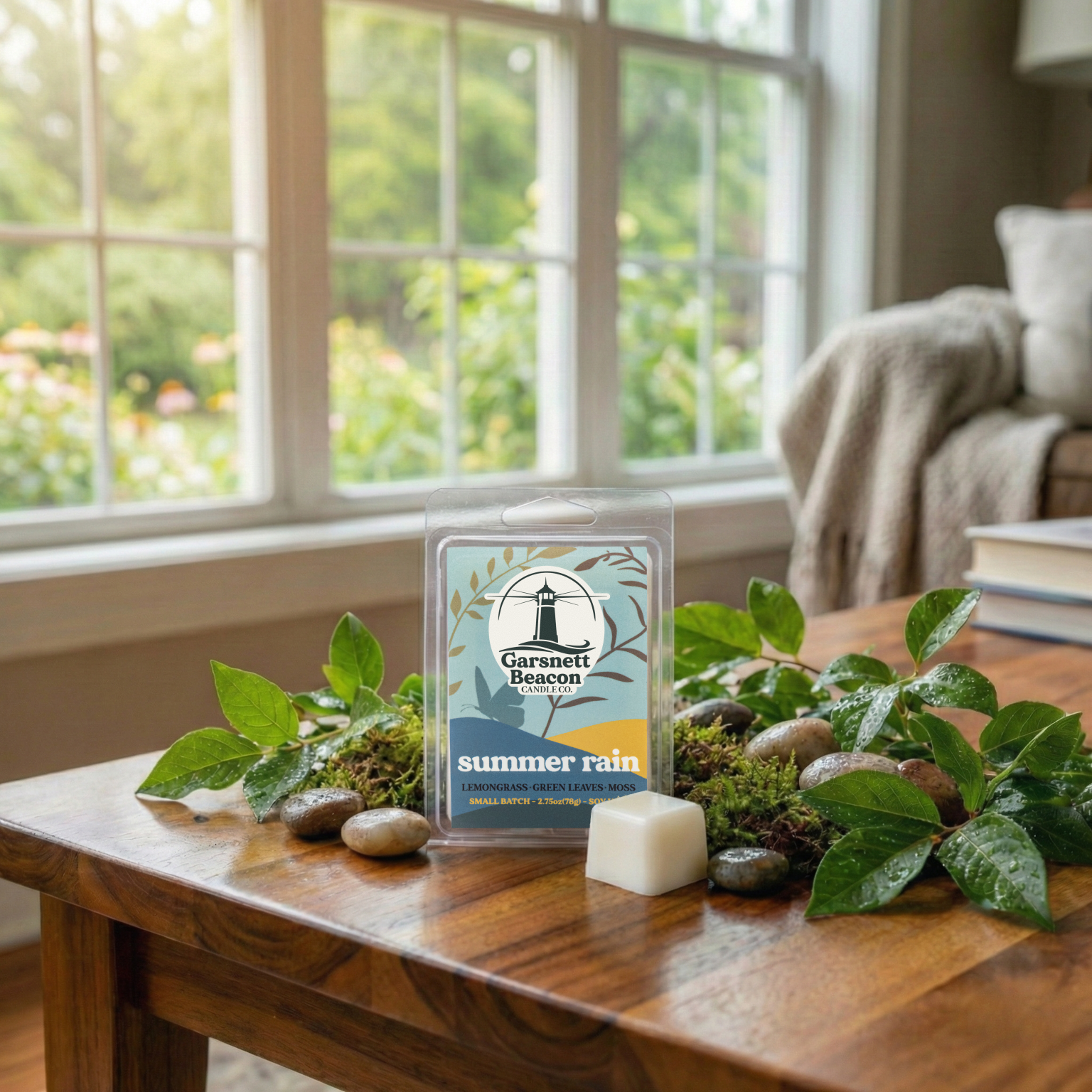 Summer Rain Wax Melts - Rain Water, Greenery, Fresh Cut Grass Scent