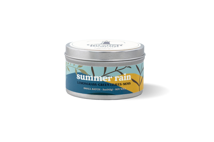 Summer Rain Candle - Rain Water, Greenery, Fresh Cut Grass Scent