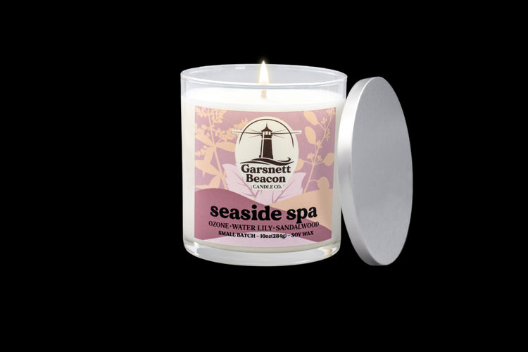 Seaside Spa Candle - Ozone, Water Lily, Sandalwood Scent