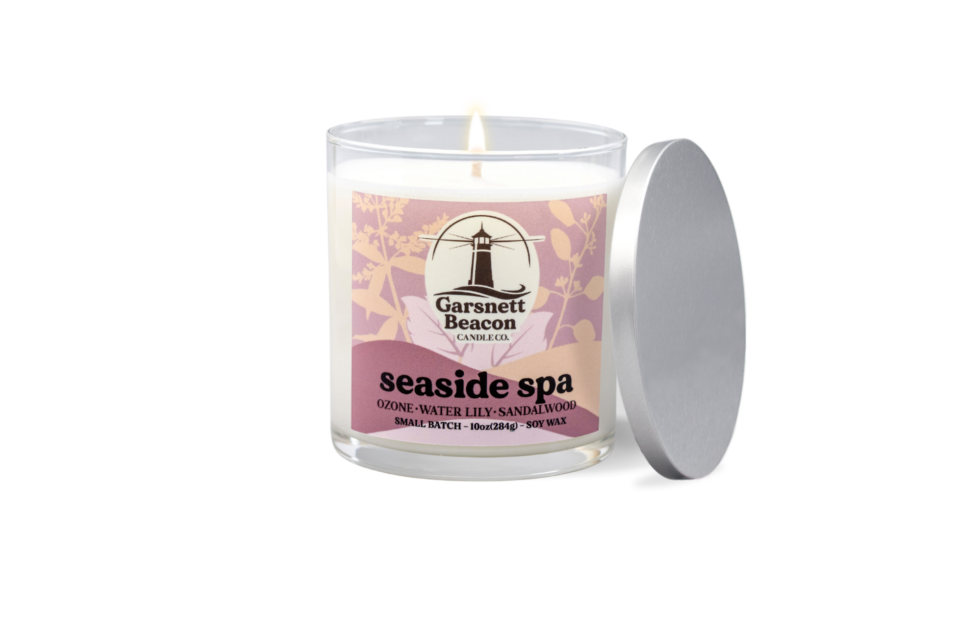 Seaside Spa Candle - Ozone, Water Lily, Sandalwood Scent