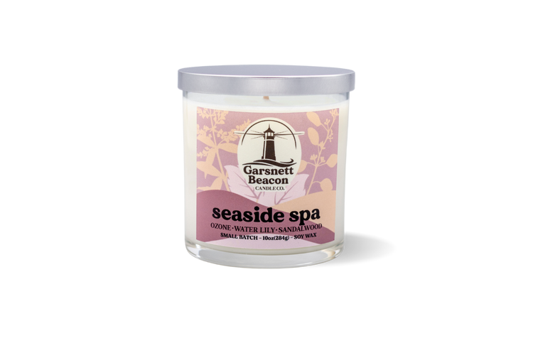 Seaside Spa Candle - Ozone, Water Lily, Sandalwood Scent