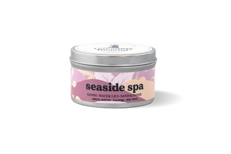 Seaside Spa Candle - Ozone, Water Lily, Sandalwood Scent