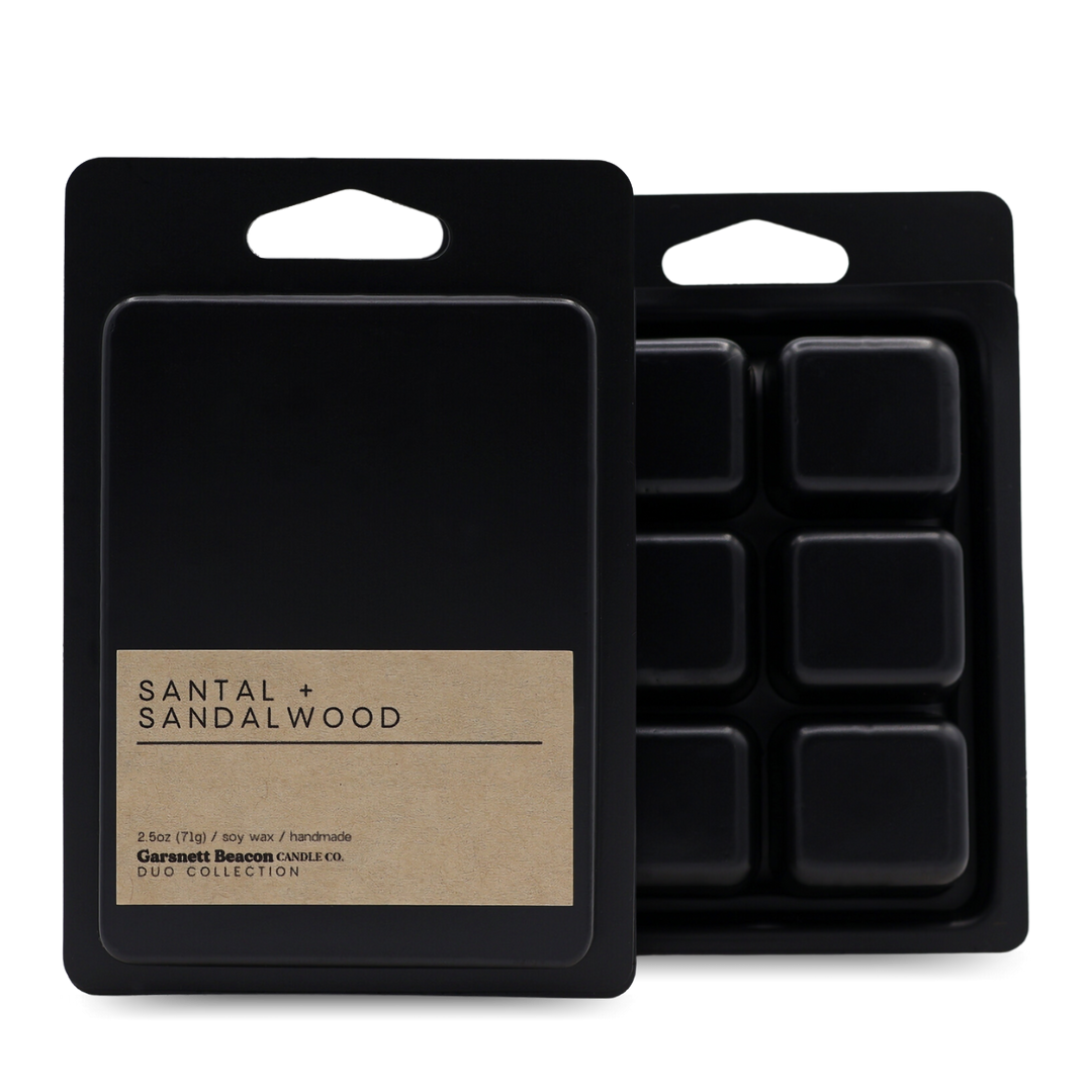 Santal + Sandalwood Luxury Scented Wax Melt | Duo Collection by Garsnett Beacon