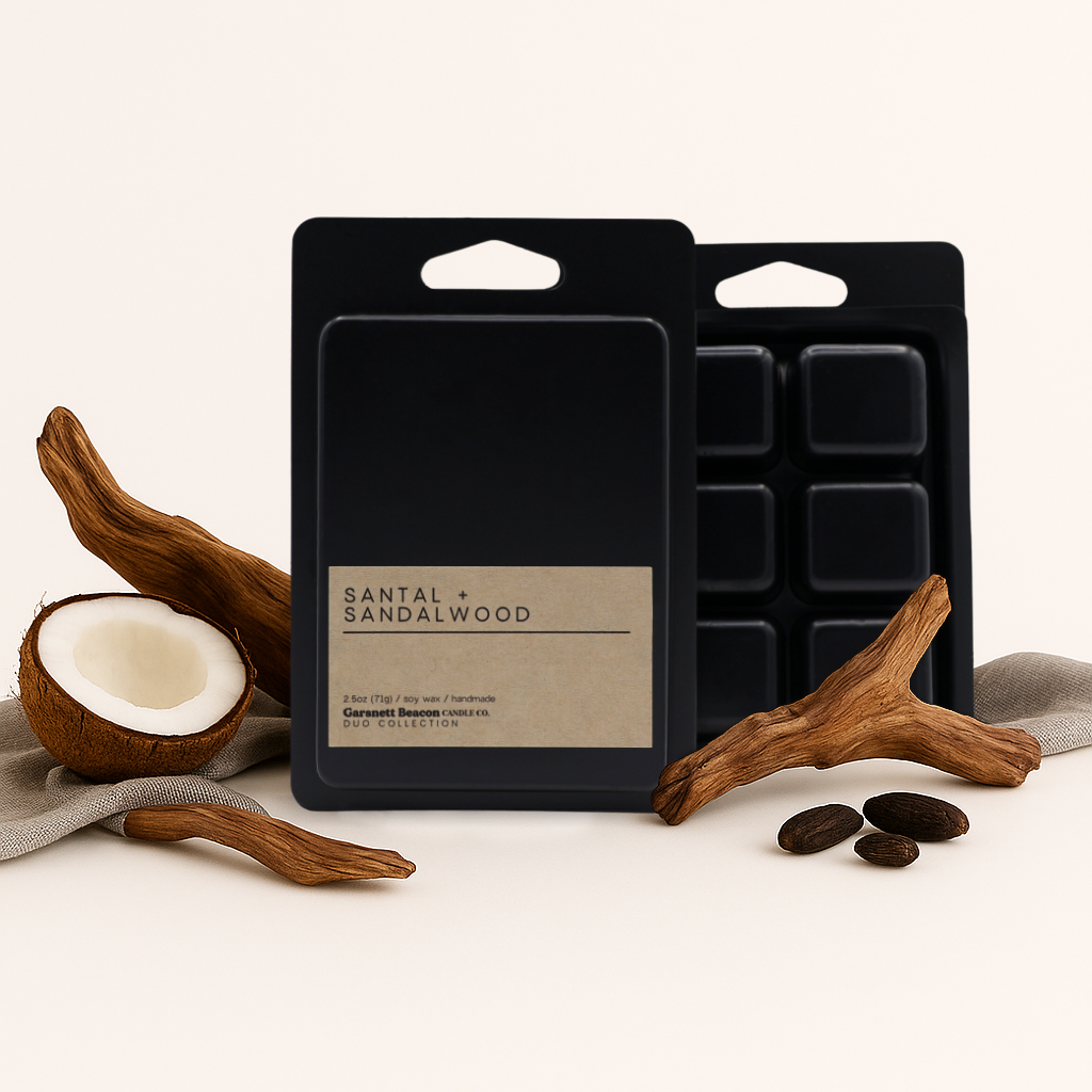 Santal + Sandalwood Luxury Scented Wax Melt | Duo Collection by Garsnett Beacon