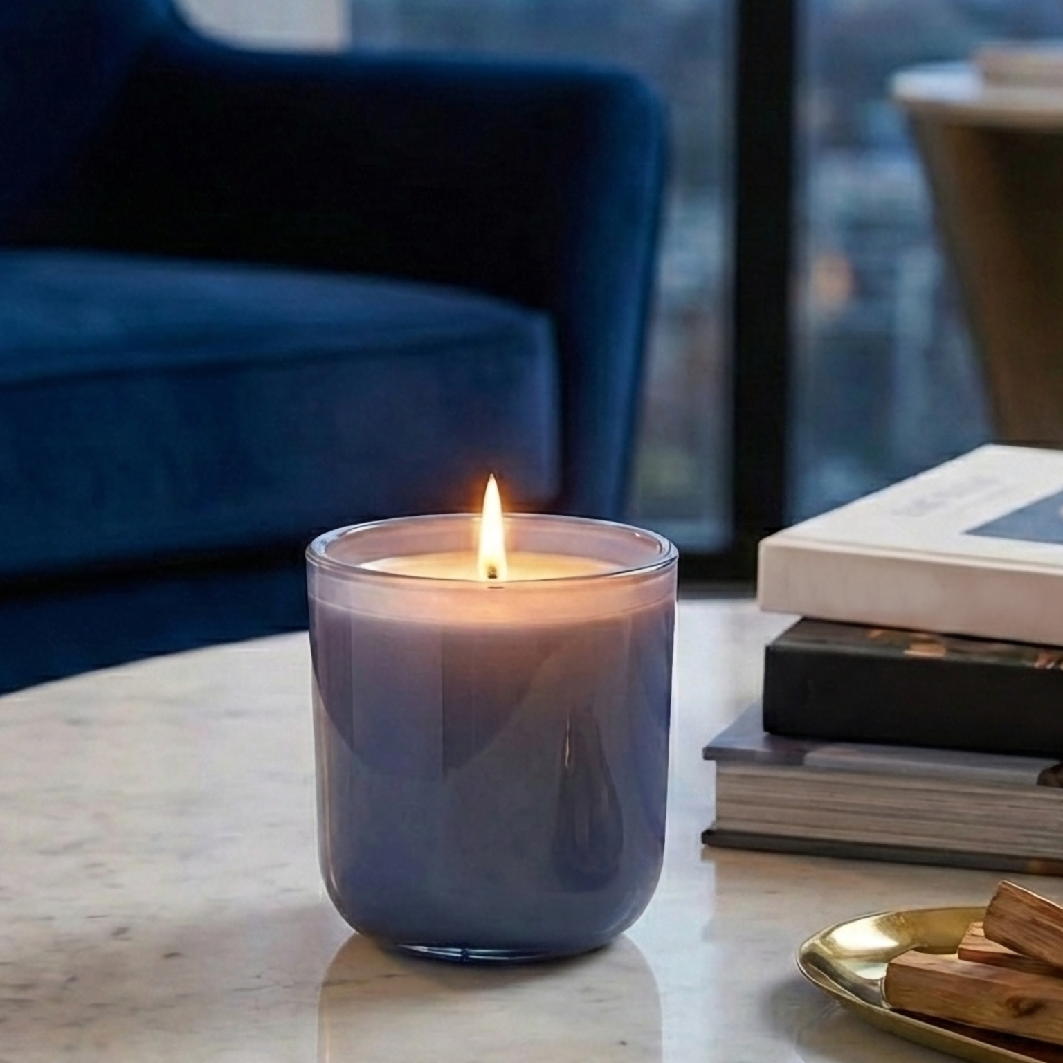 Sapphire - Saffron, Jasmine, Sandalwood Luxury Coconut Soy Candle