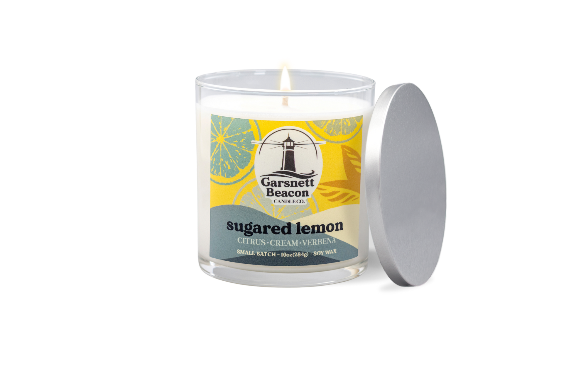 Sugared Lemon Candle - Citrus, Cream, Verbena Scent