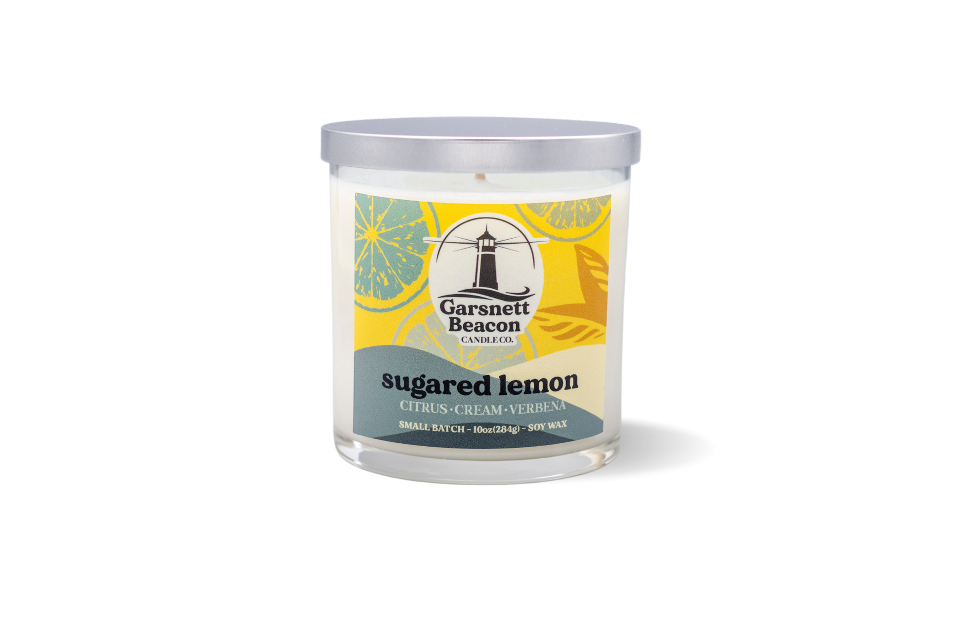 Sugared Lemon Candle - Citrus, Cream, Verbena Scent