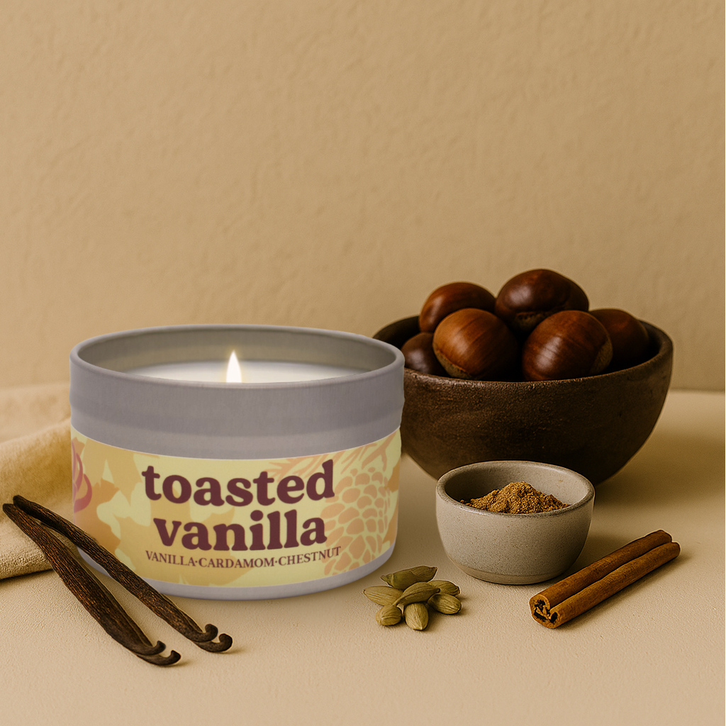 Toasted Vanilla Candle - Vanilla, Cardamom, Chestnut Scent