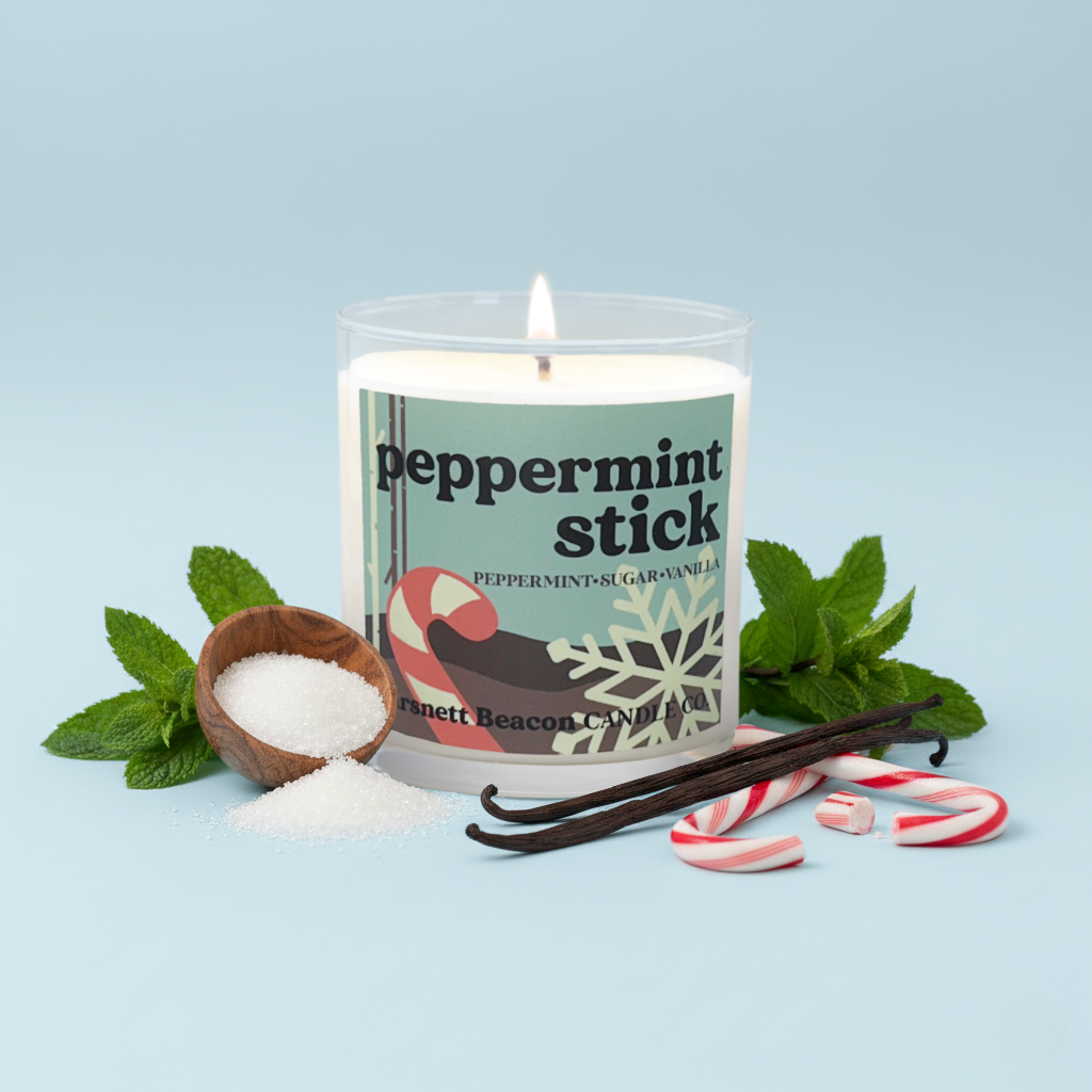 Peppermint Stick Candle - Peppermint, Sugar, Vanilla Scent