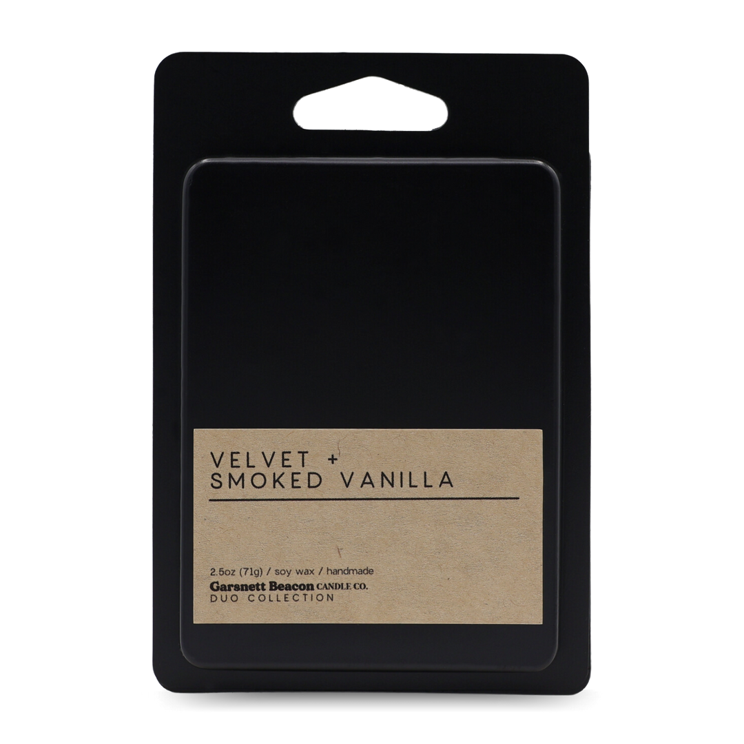 Velvet + Smoked Vanilla Luxury Scented Wax Melt | Duo Collection by Garsnett Beacon