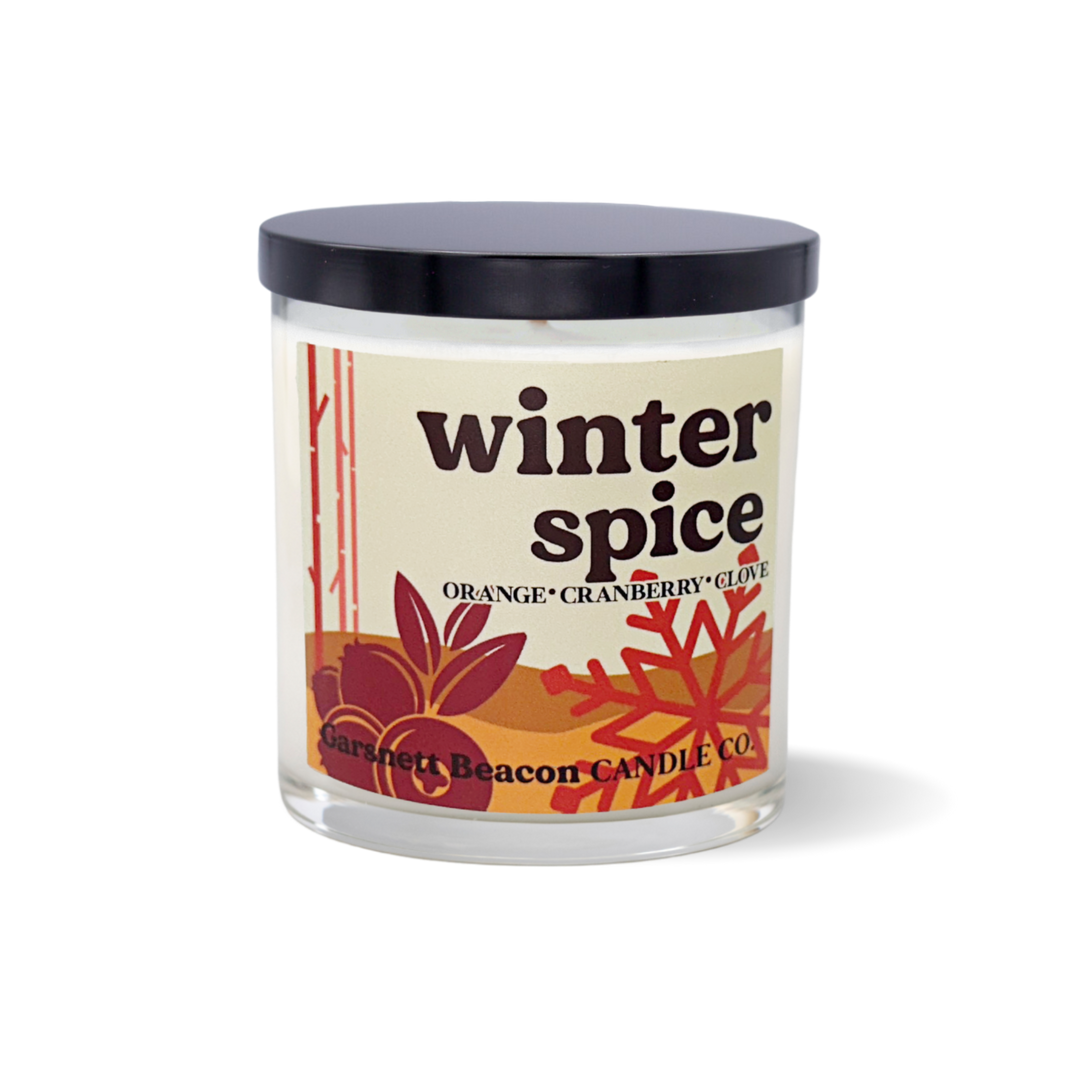 Winter Spice Candle - Orange, Cranberry, Clove Scent