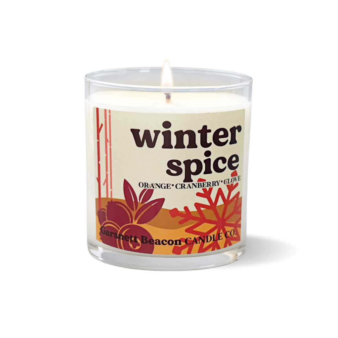 Winter Spice Candle - Orange, Cranberry, Clove Scent