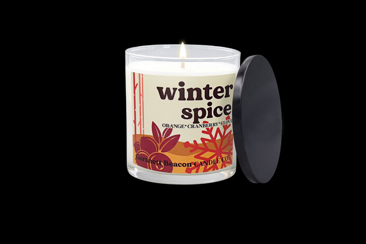 Winter Spice Candle - Orange, Cranberry, Clove Scent