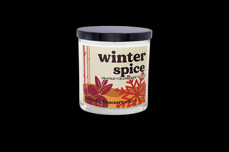 Winter Spice Candle - Orange, Cranberry, Clove Scent