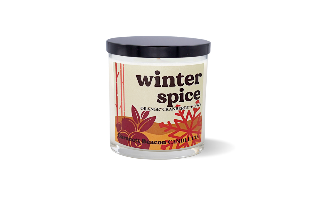 Winter Spice Candle - Orange, Cranberry, Clove Scent