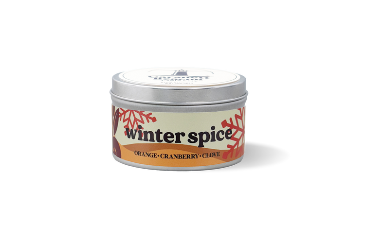Winter Spice Candle - Orange, Cranberry, Clove Scent