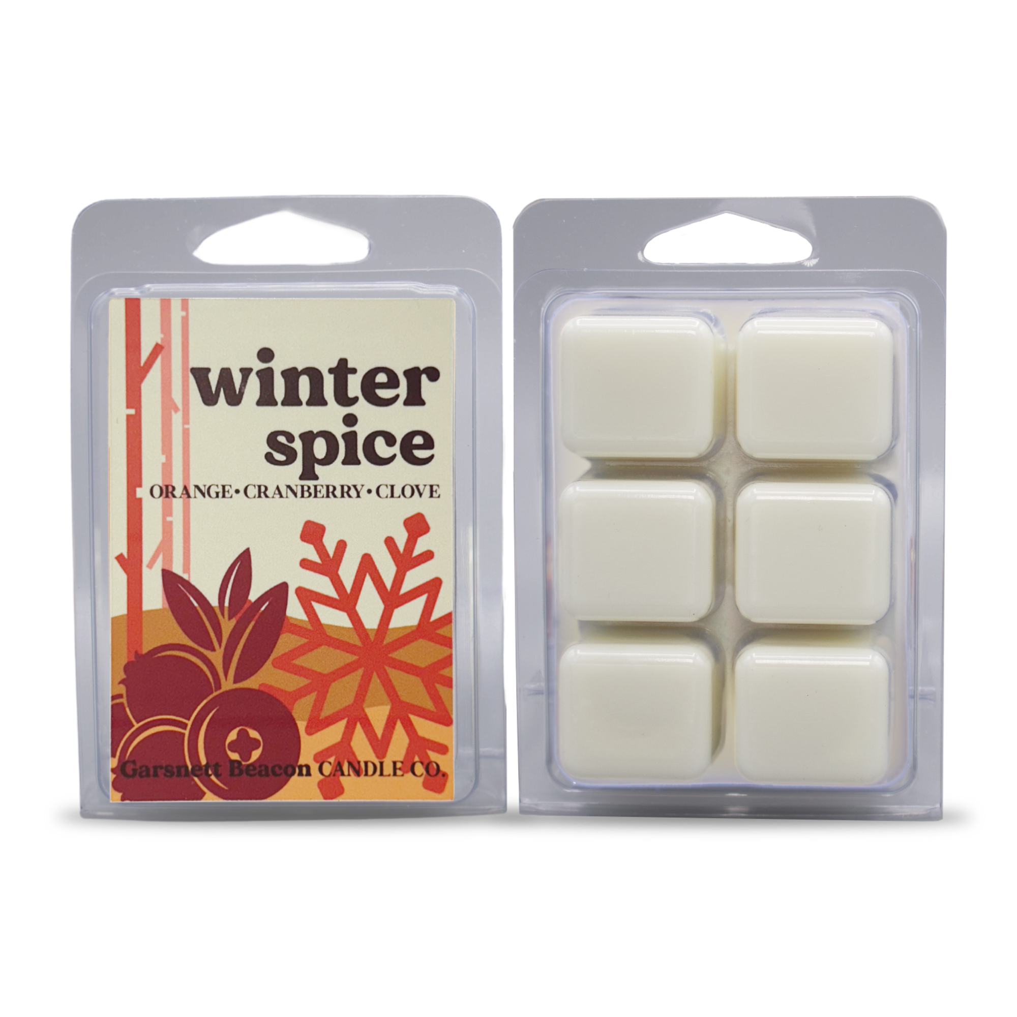 Winter Spice Wax Melts - Orange, Cranberry, Clove Scent