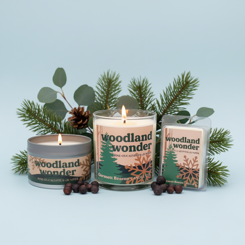 Woodland Wonder Candle - Pine, Eucalyptus, Juniper Scent