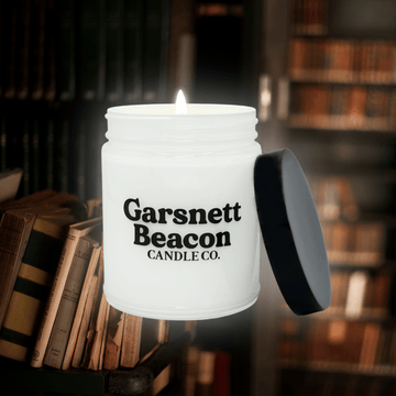 Aged Books Soy Candle | Garsnett Beacon