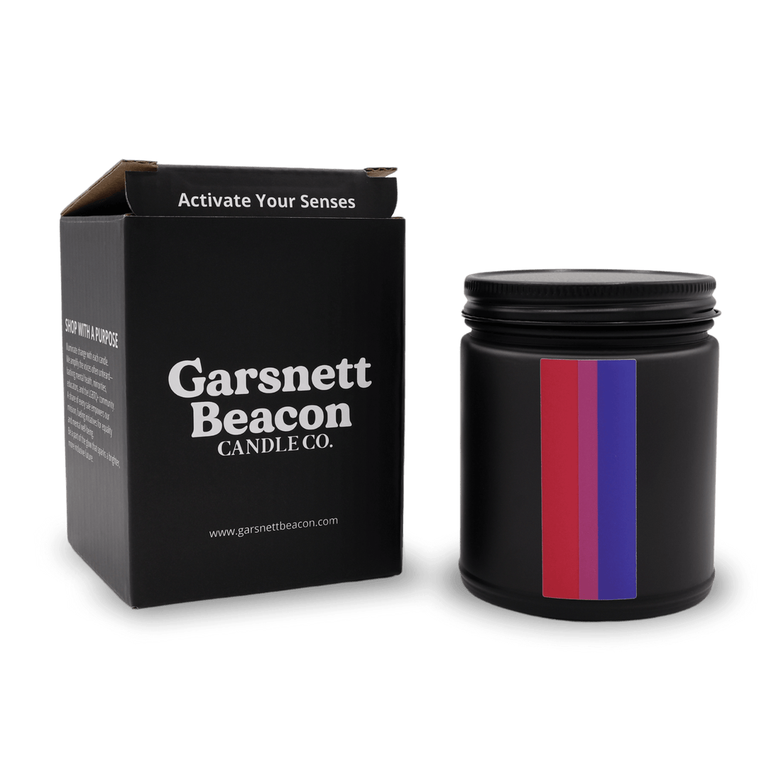 Bisexual Pride Candle | Garsnett Beacon