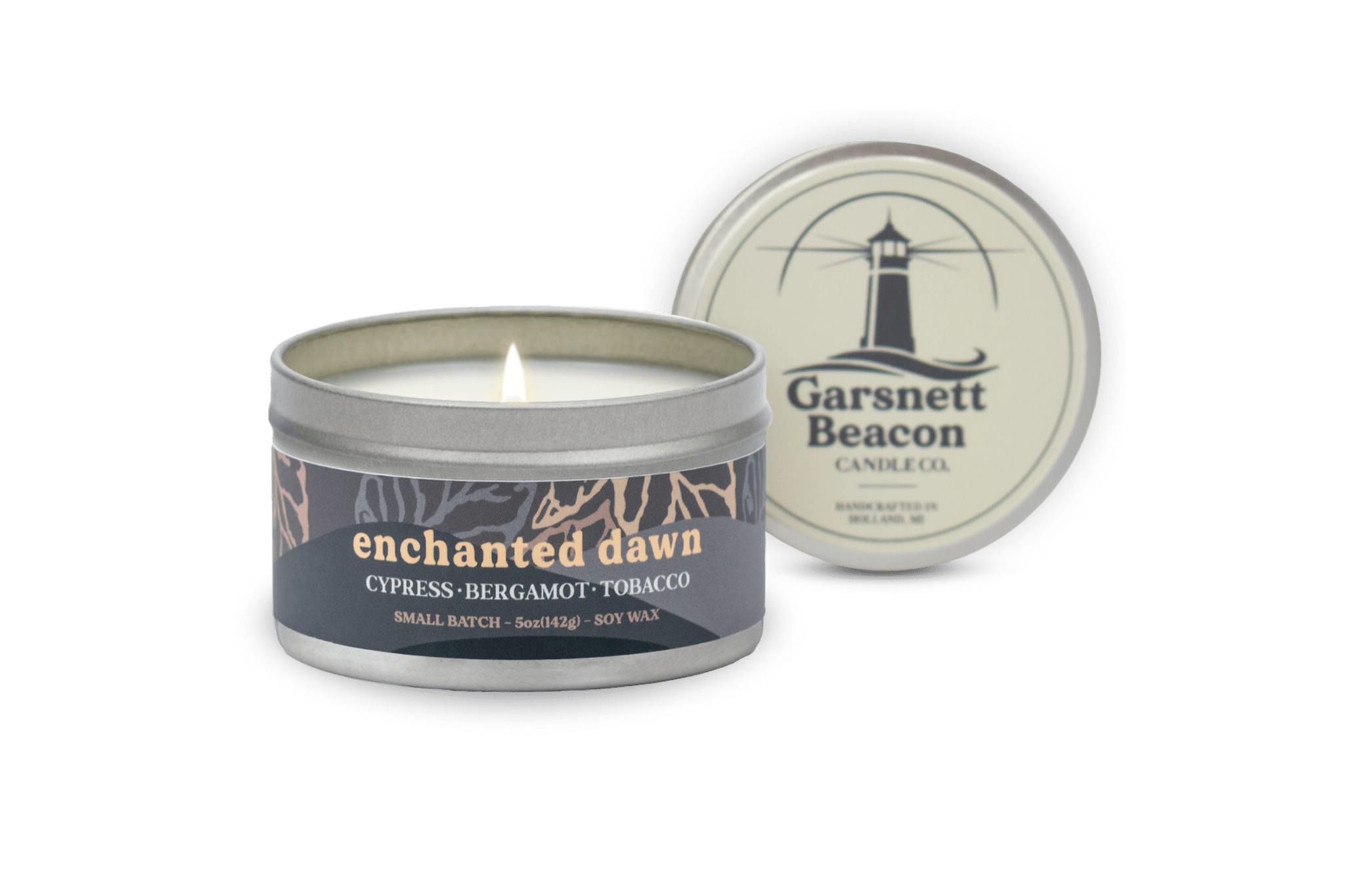 Enchanted Dawn Candle - Cypress, Bergamot, Tobacco Scent
