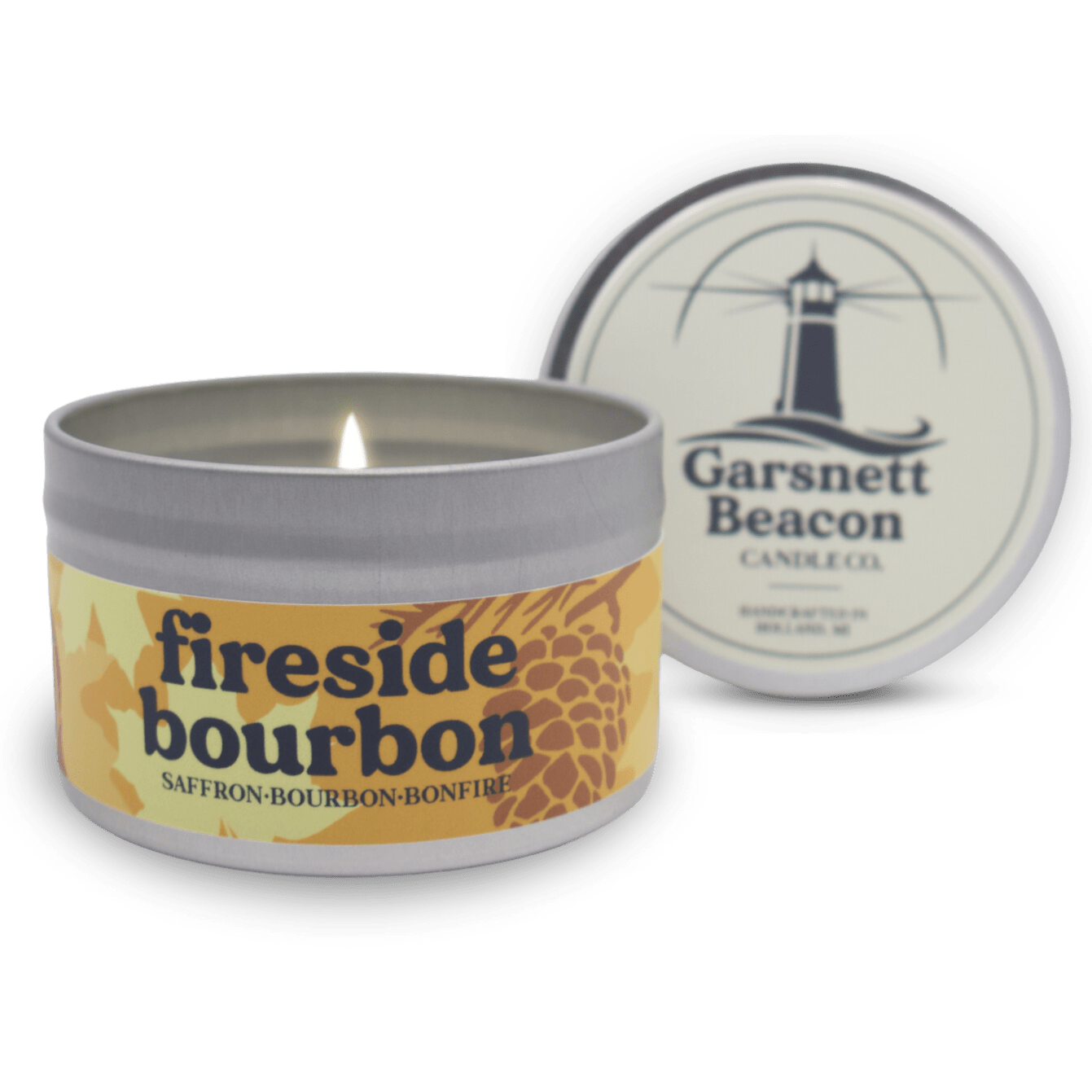 Fireside Bourbon Candle - Saffron, Bourbon, Bonfire Scent