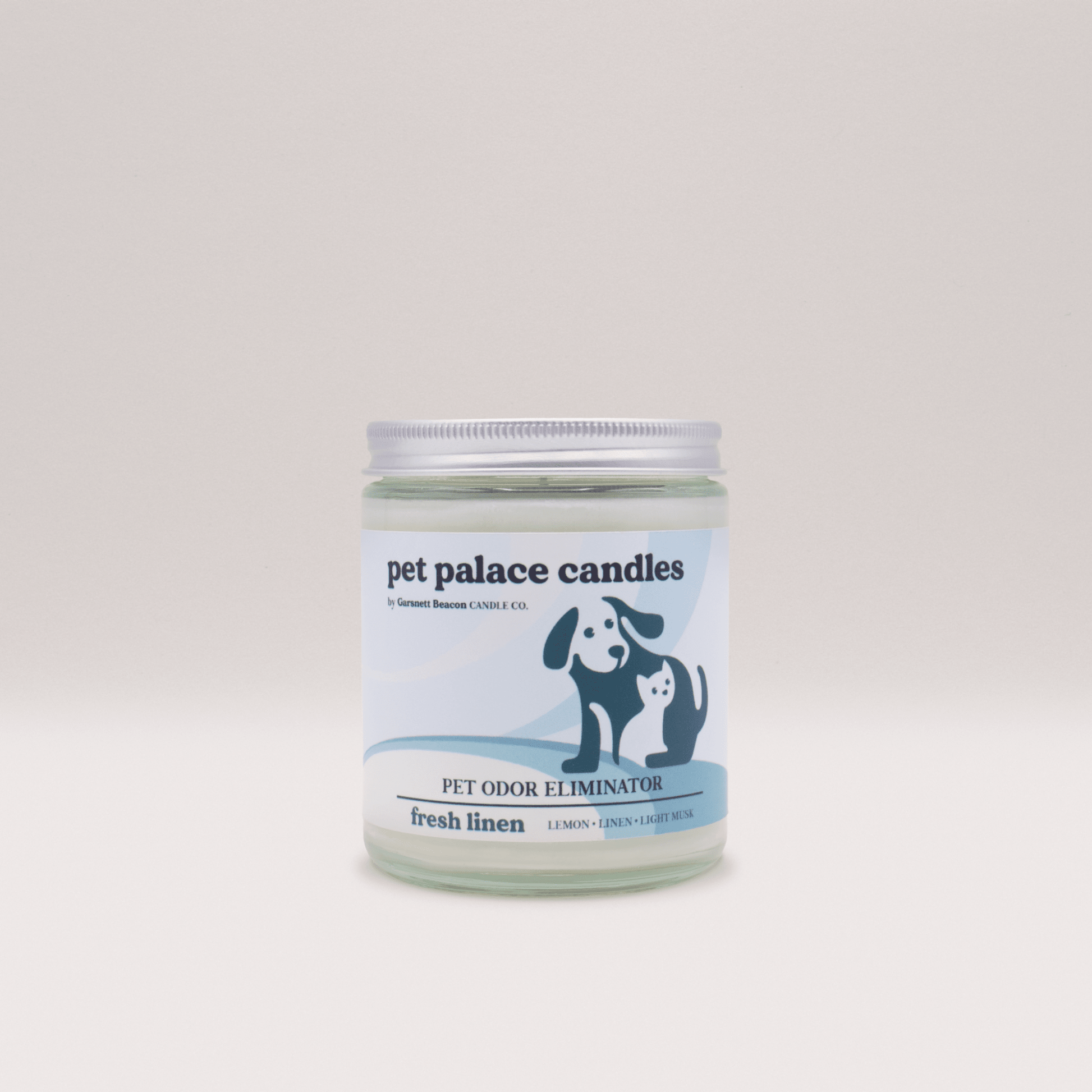 Fresh Linen Pet Odor Eliminator Candle | Garsnett Beacon