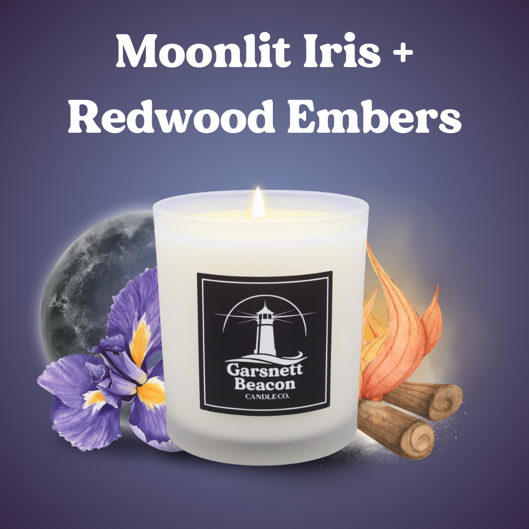 Moonlit Iris + Redwood Embers - January Candle of the Month