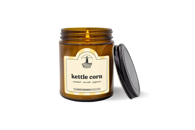 Kettle Corn Candle - Caramel, Sea Salt, Popcorn Scent