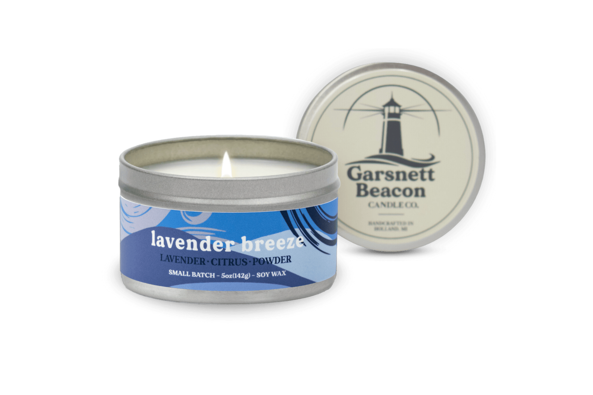 Lavender Breeze Candle - Lavender, Citrus, Powder Scent
