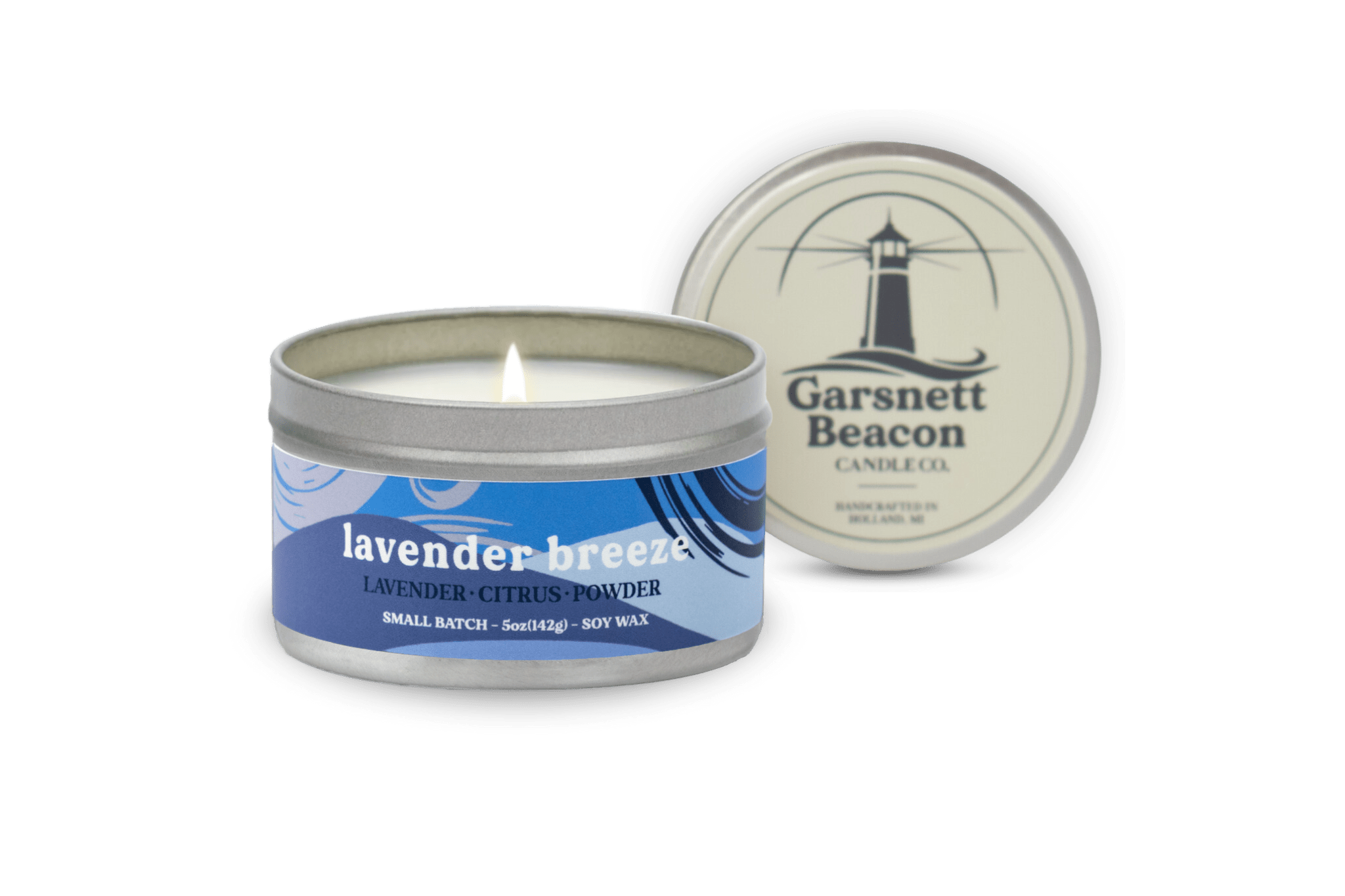 Lavender Breeze Candle - Lavender, Citrus, Powder Scent