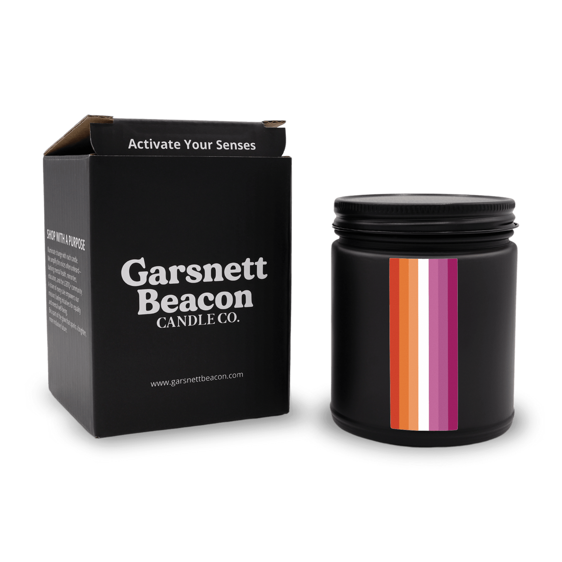 Lesbian Pride Candle | Garsnett Beacon