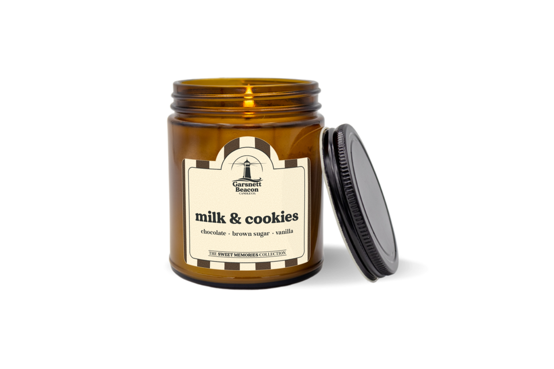 Milk & Cookies Candle - Chocolate, Brown Sugar, Vanilla Scent