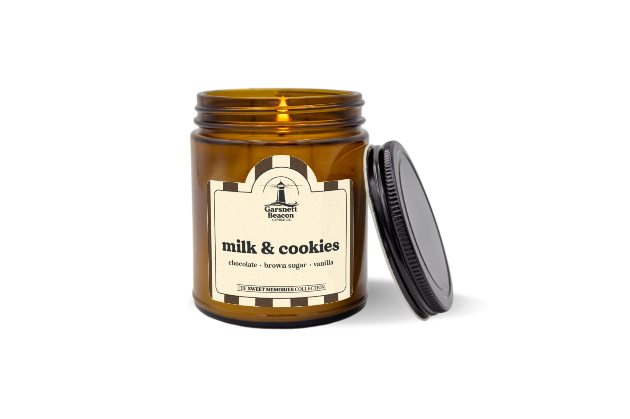 Milk & Cookies Candle - Chocolate, Brown Sugar, Vanilla Scent