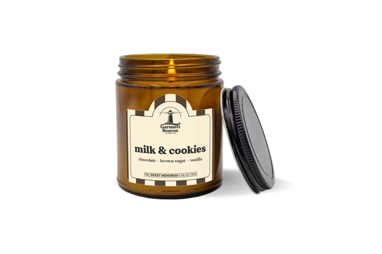 Milk & Cookies Candle - Chocolate, Brown Sugar, Vanilla Scent