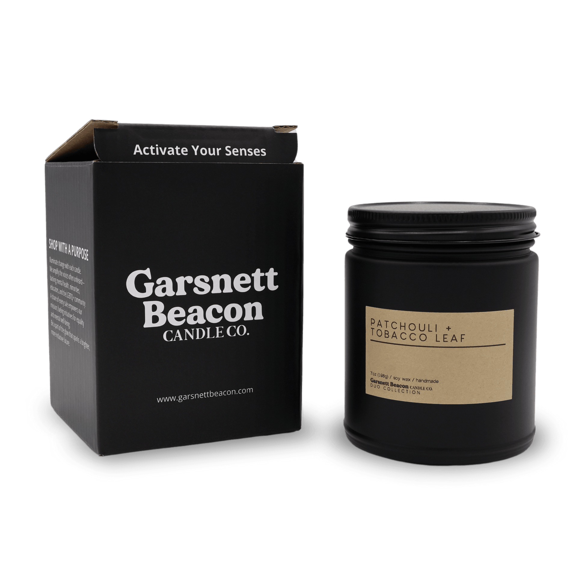 Patchouli + Tobacco Leaf OUT LOUD DUO Candles | Garsnett Beacon