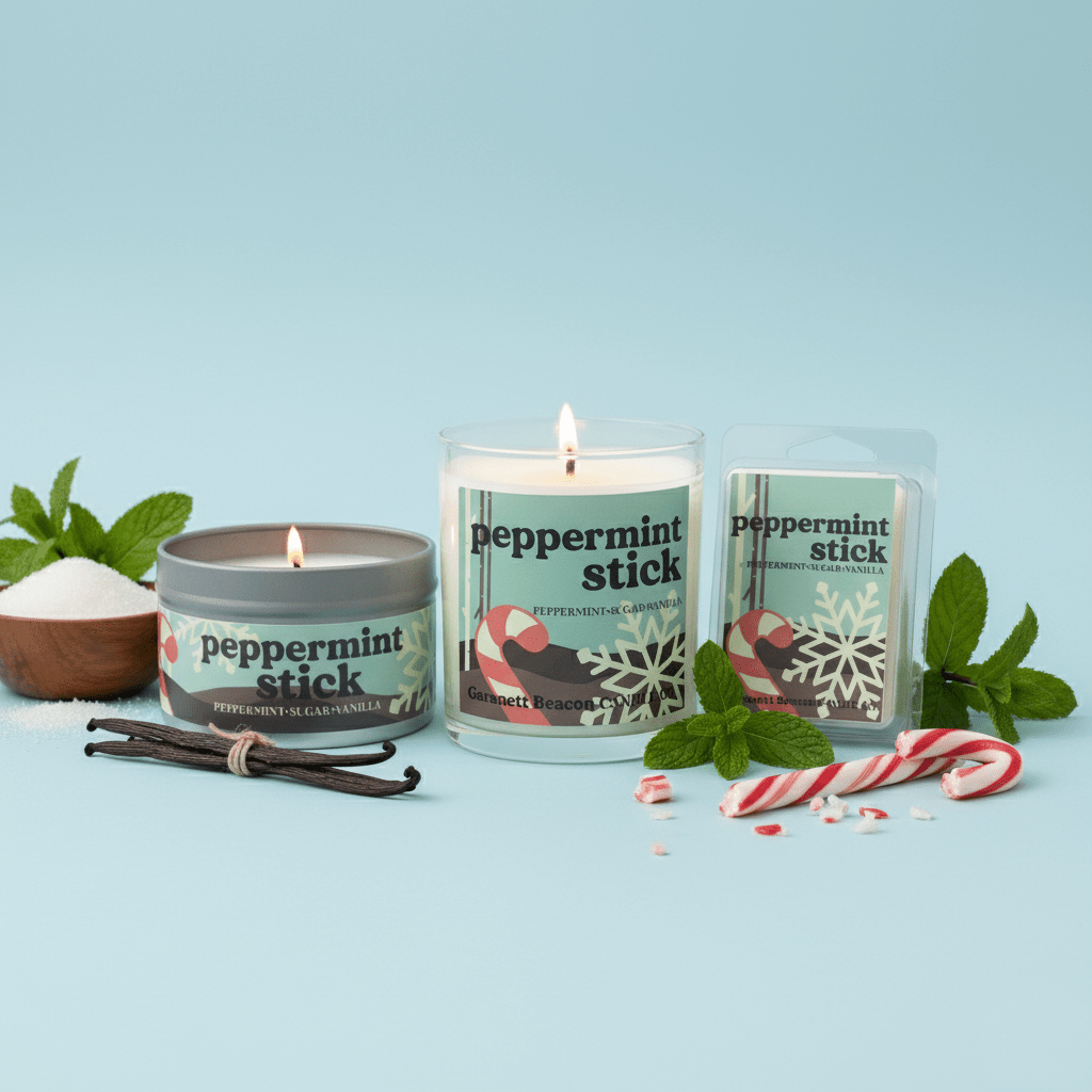 Peppermint Stick Soy Candle | Garsnett Beacon