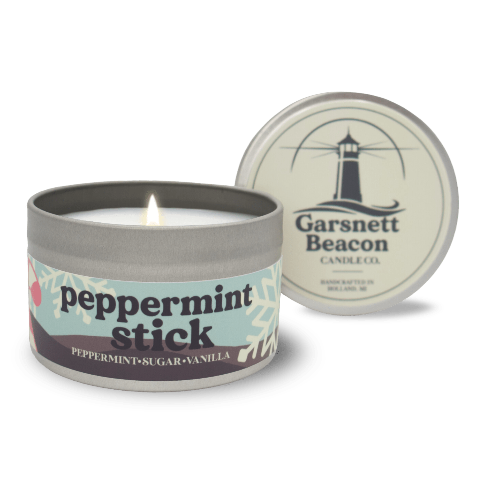 Peppermint Stick Soy Candle | Garsnett Beacon