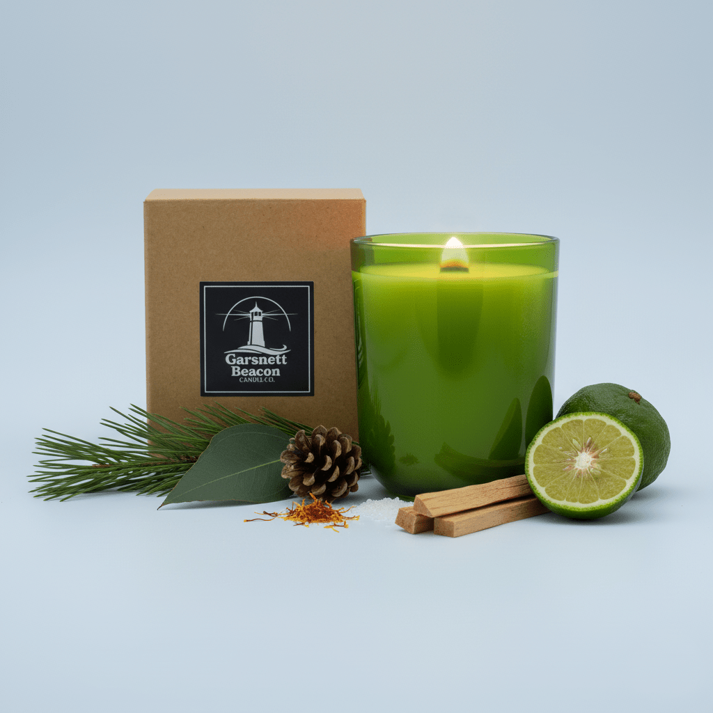 Pine + Mountain Mist Wooden Wick Candle | Garsnett Beacon