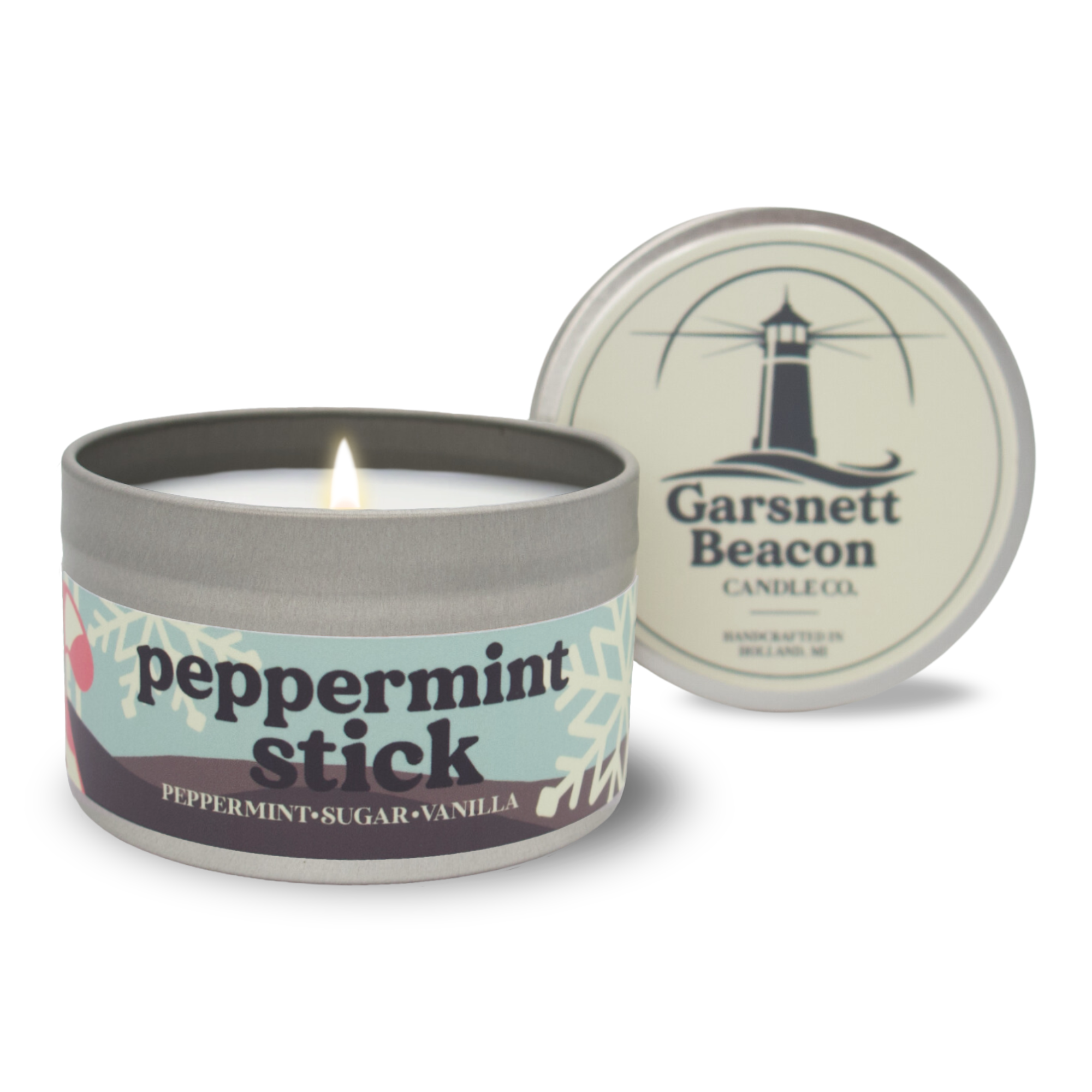 Peppermint Stick Candle - Peppermint, Sugar, Vanilla Scent