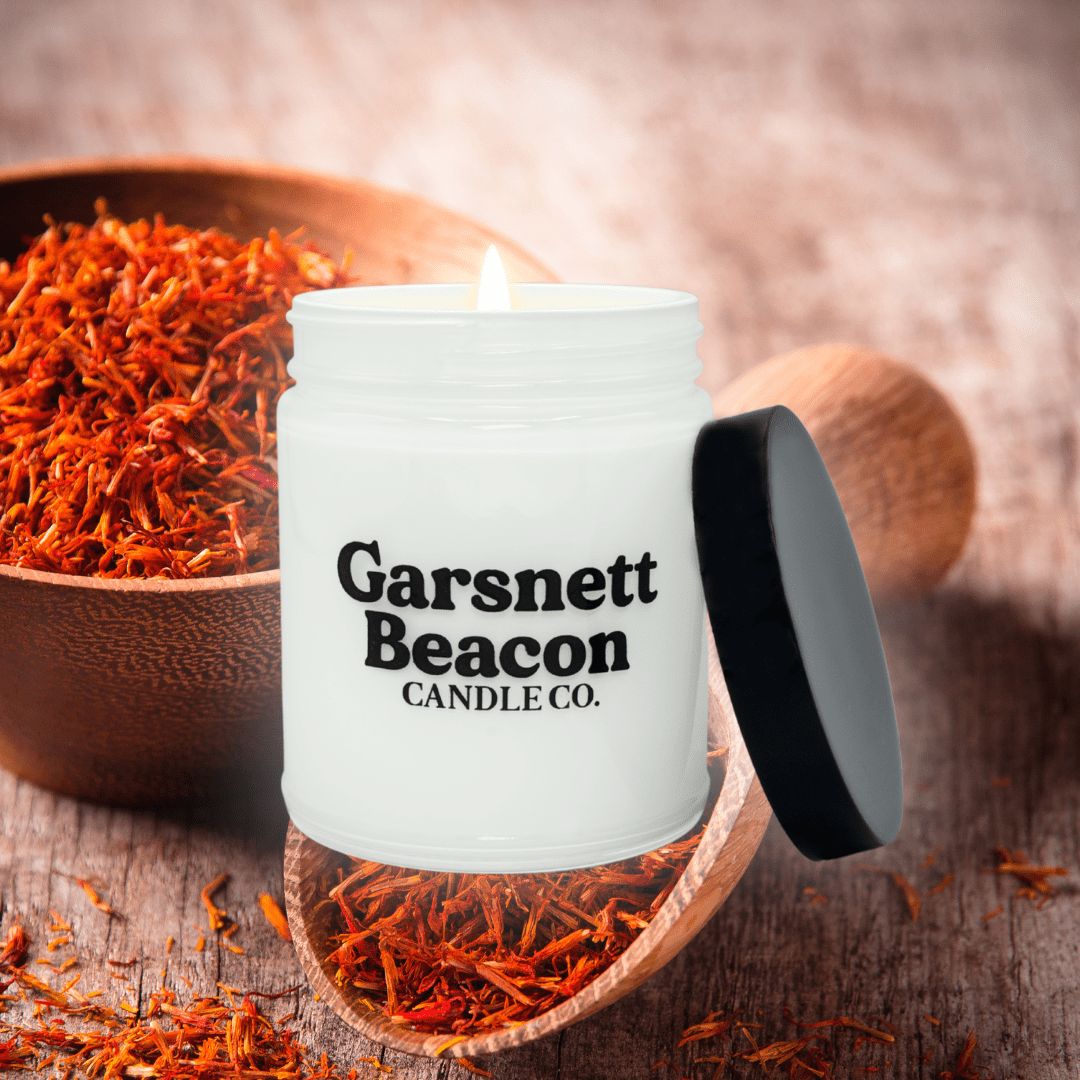 Saffron Cedarwood Soy Candle | Garsnett Beacon