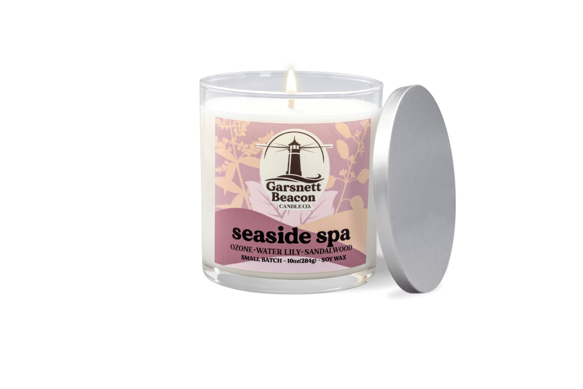 Seaside Spa Candle - Ozone, Water Lily, Sandalwood Scent