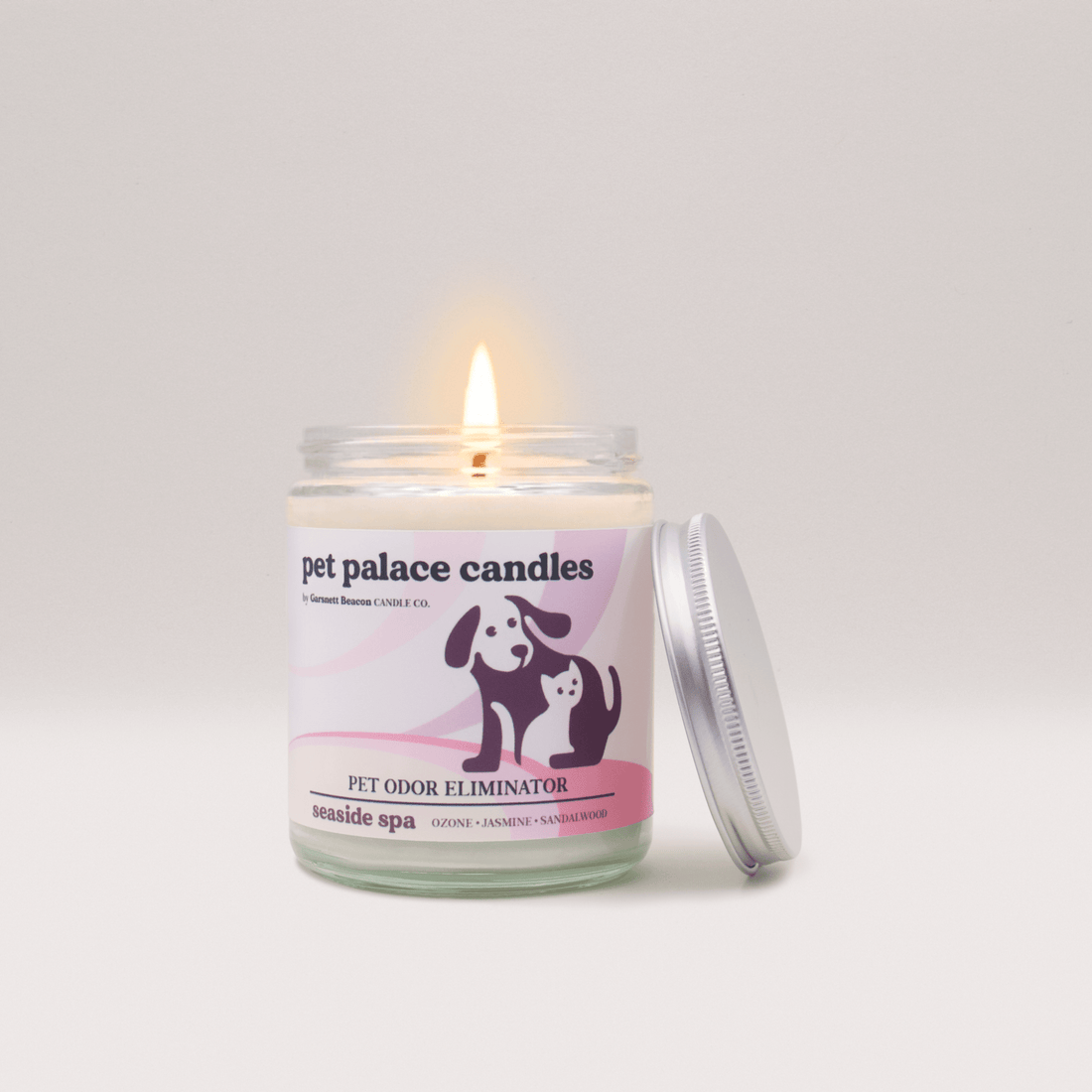 Seaside Spa Pet Odor Eliminator Candle | Garsnett Beacon