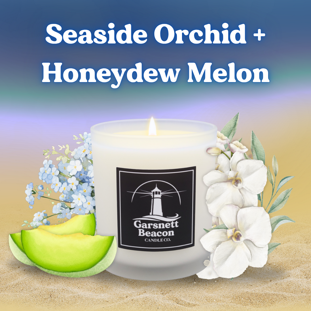 Seaside Orchid + Honeydew Melon - July Candle of the Month