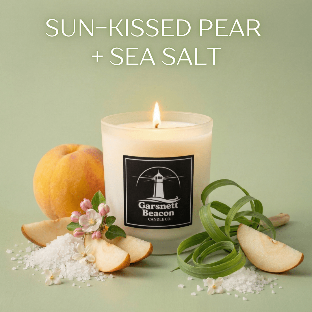 Sun-Kissed Pear + Sea Salt Candle of the Month | Garsnett Beacon